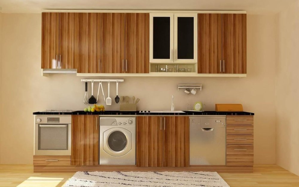 Masif Ahşap Mutfak Dolapları