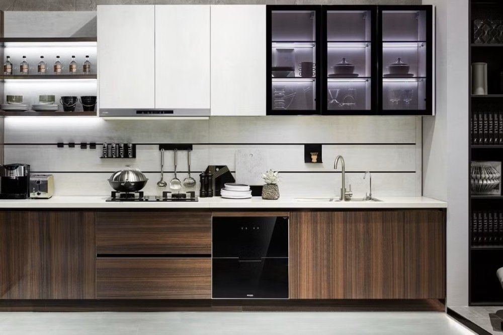 Masif Ahşap Mutfak Dolapları